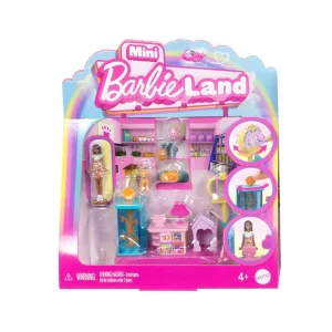 Mini BarbieLand – Set Boutique per Animali con Bambola da 3,8 cm, Espositore Prodotti, Cassa, Casetta per Animali e Cestini per Gatti Mini BarbieLand – Set Boutique per Animali con Bambola da 3,8 cm, Espositore Prodotti, Cassa, Casetta per Animali e Cestini per Gatti