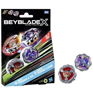 Beyblade X – Dual Pack: Beat Tyranno 4-70Q & Knife Shinobi 4-80HN Beyblade X – Dual Pack: Beat Tyranno 4-70Q & Knife Shinobi 4-80HN