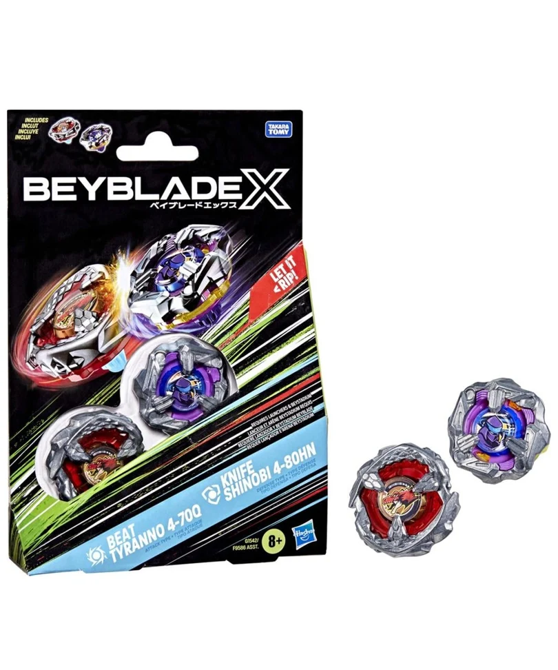 Beyblade X – Dual Pack: Beat Tyranno 4-70Q & Knife Shinobi 4-80HN