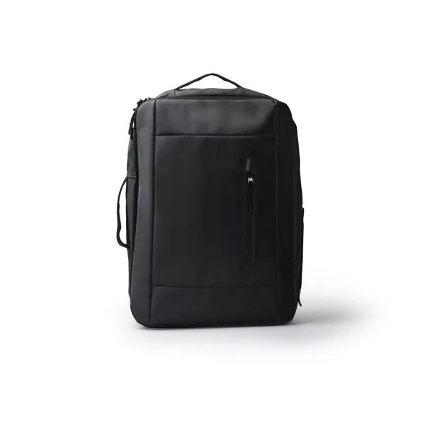 Zaino da Viaggio in Pelle PU – Antifurto Imbottito 12", Zip Idrorepellente, Espandibile e Trolley - immagine 2