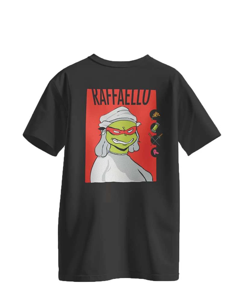 T-Shirt Donna Raffaello Ninja Nera