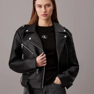 Calvin Klein Giacca Donna Classic Faux Biker