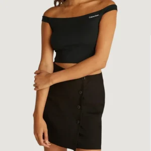 Calvin Klein Top Donna Logo Bardot Milano Calvin Klein Top Donna Logo Bardot Milano
