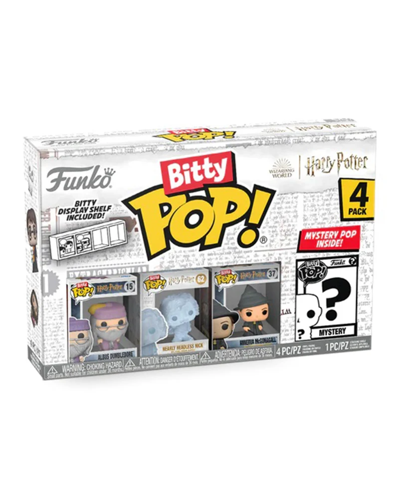 Albus Dumbledore (Prisoner of Azkaban) / Nearly Headless Nick / Minerva McGranitt / Mystery Bitty (4-Pack)
