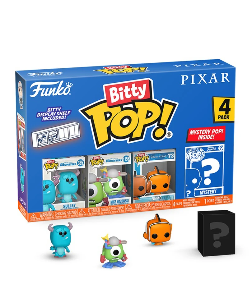 Sulley / Mike Wazowski / Nemo / Mystery Bitty (4-Pack)