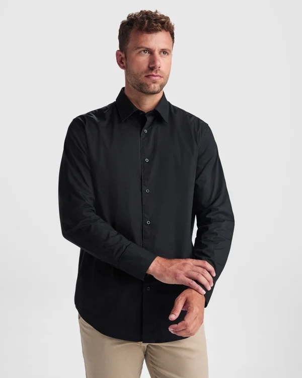 Camicia da Lavoro Maniche Lunghe MOSCU – Tessuto Elasticizzato e Polsini a Doppio Bottone Camicia da Lavoro Maniche Lunghe MOSCU – Tessuto Elasticizzato e Polsini a Doppio Bottone