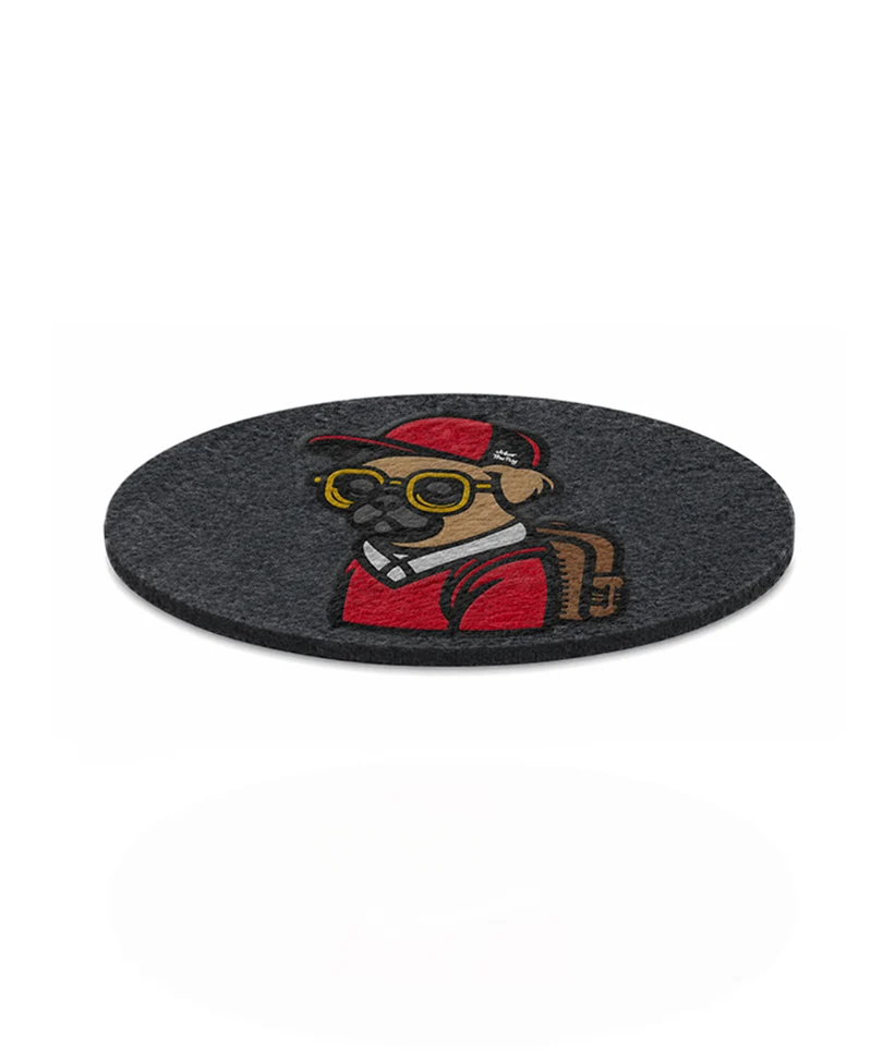 Sottobicchiere in feltro Grigio Pietra - FELTSTER Personalizzato