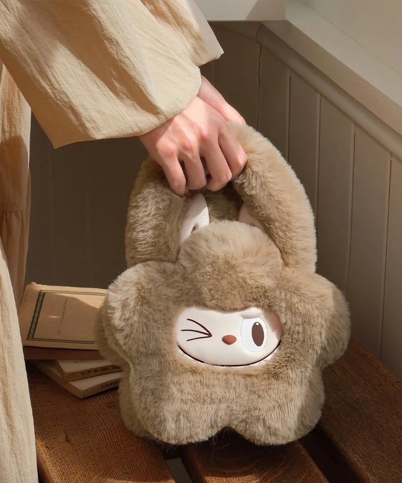 Labubu Plush Flower Bag (Brown) – Pop Mart The Monsters Classic Series - immagine 3