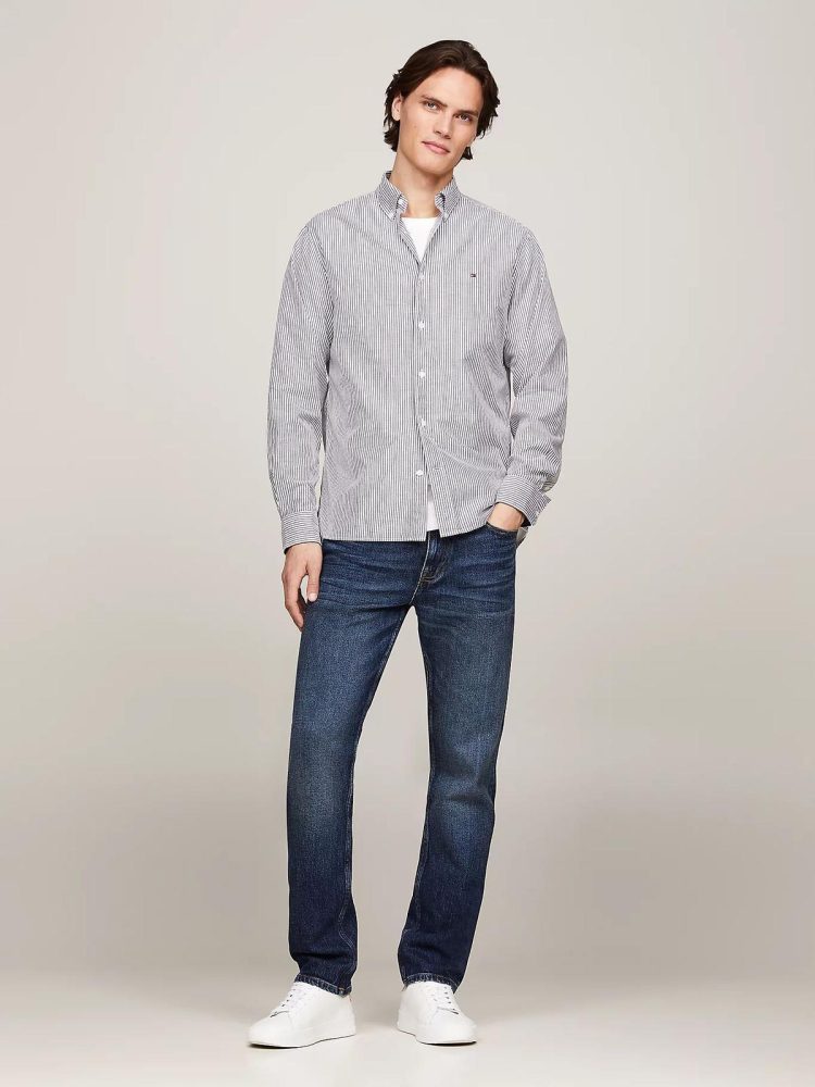 Tommy Hilfiger Camicia Uomo Solid Poplin - immagine 2