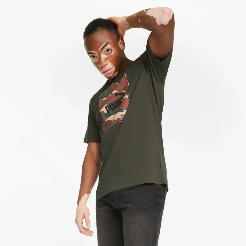 Puma T-Shirt Uomo Box Logo Camo Tee - immagine 3