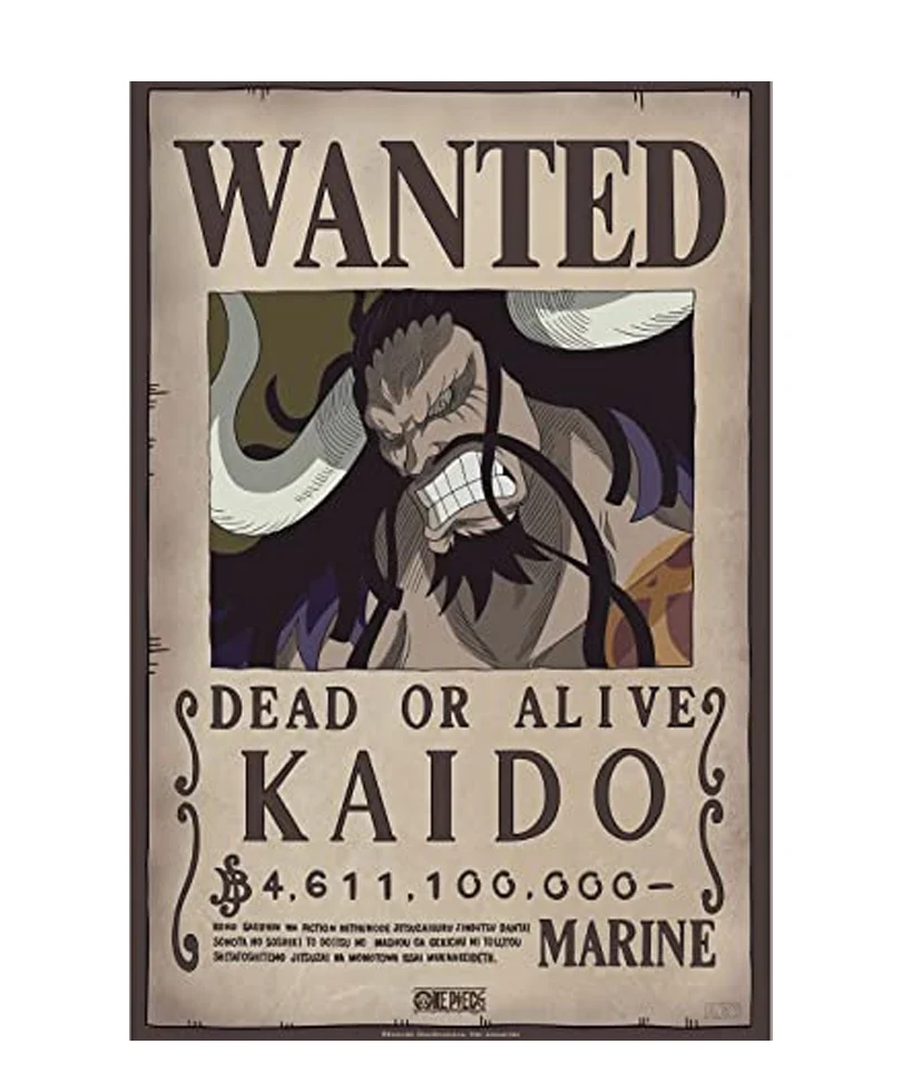 One Piece - Poster: "WANTED KAIDO" (52X38)
