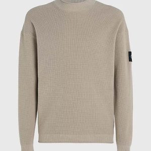 Calvin Klein Maglia Uomo Badge Relaxed Sweater Calvin Klein Maglia Uomo Badge Relaxed Sweater