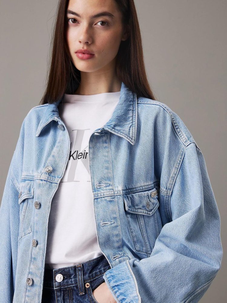 Calvin Klein Giacca Donna Boxy Denim Jacket - immagine 3