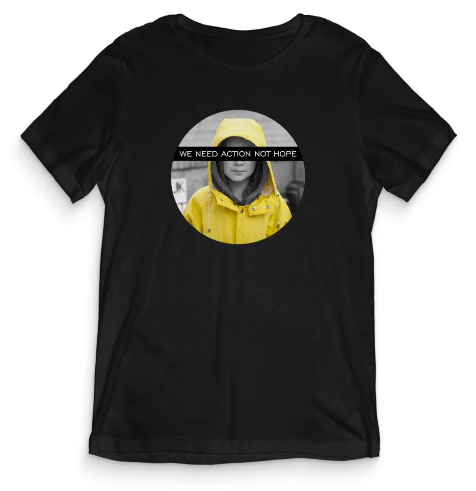 TeesBlitz Collection T-Shirt maglia We Need Action – Think Green GREEN002