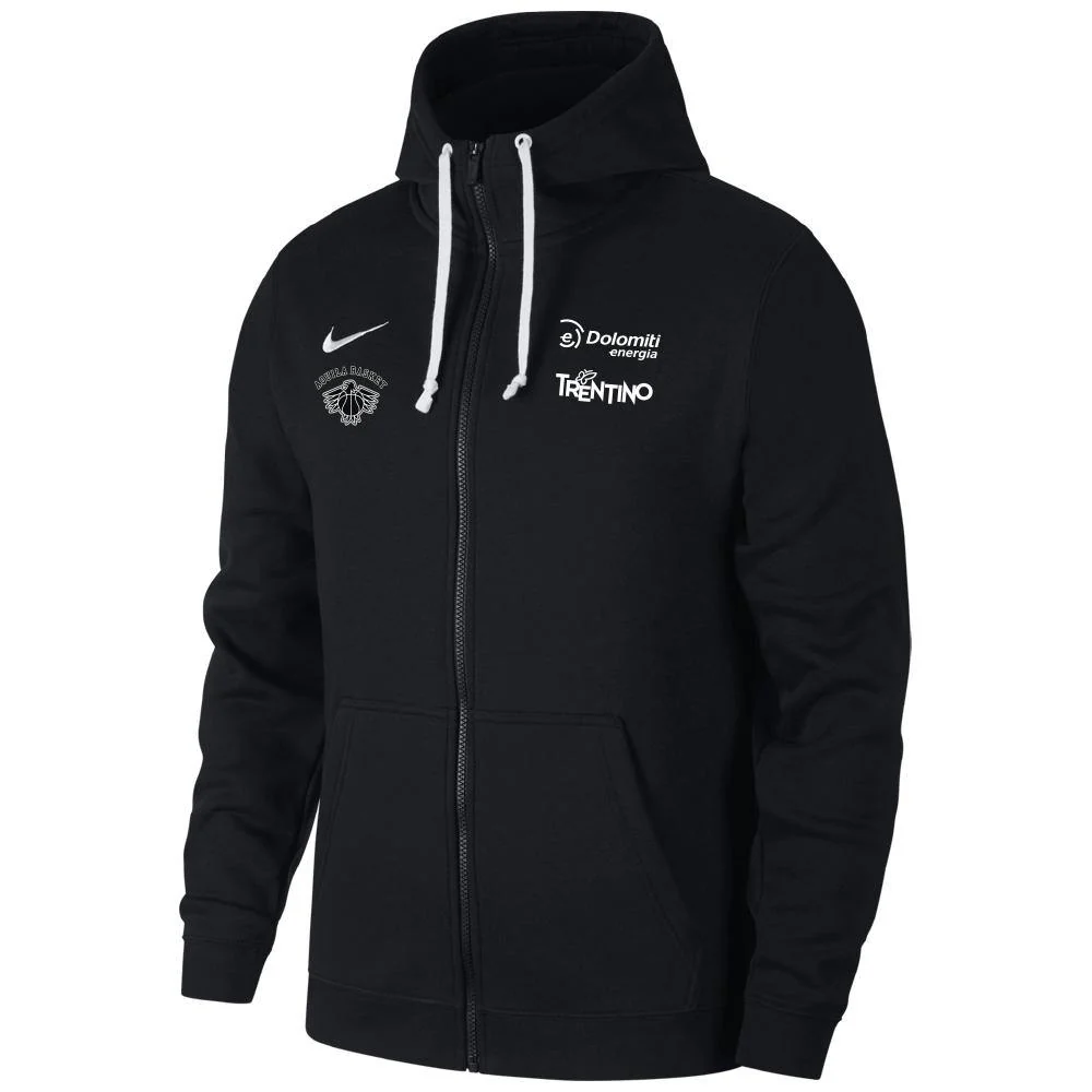 Felpa ufficiale Zip e cappuccio – nera/grigia