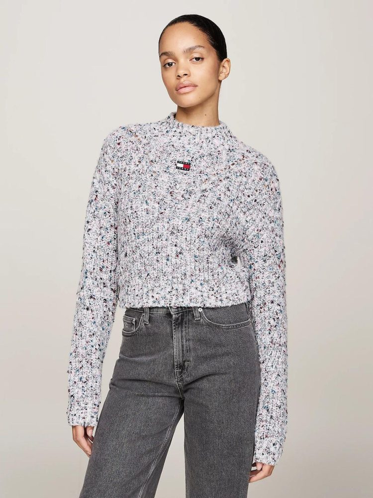 Tommy Hilfiger Maglia Donna Mockneck Marled Yarn