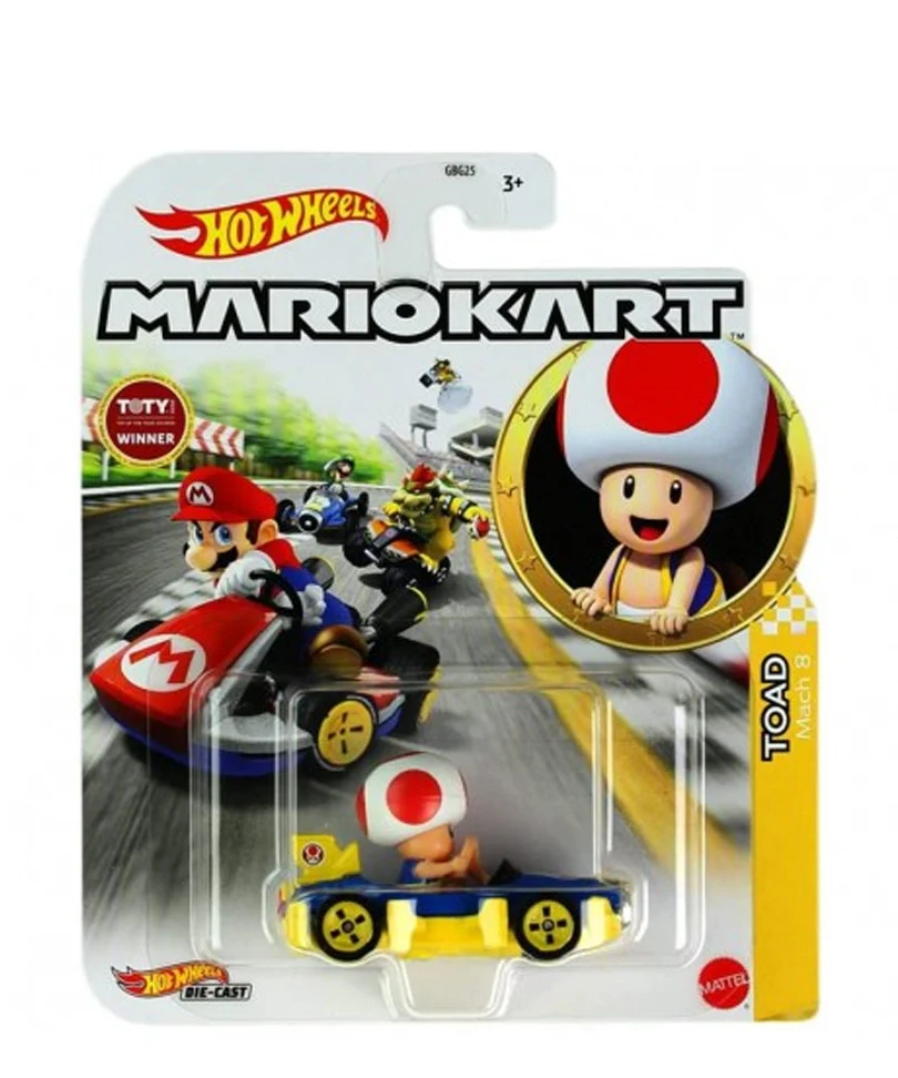 Hot Wheels Super Mario Kart Scala 1:64 - Toad