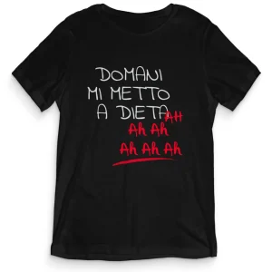 TeesBlitz tee120 – T-Shirt divertente – Domani mi metto a Dieta TeesBlitz tee120 – T-Shirt divertente – Domani mi metto a Dieta
