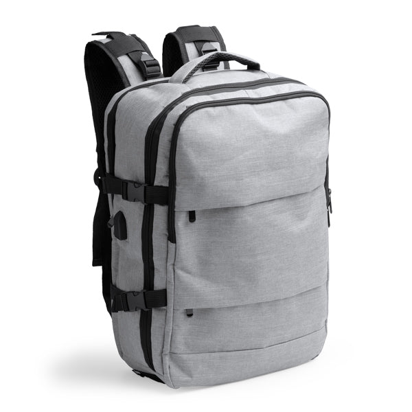 Zaino da Viaggio in RPET 30L – Laptop 17,3″, USB Power Bank, Antifurto, Scarpe e Trolley