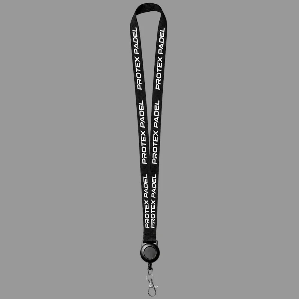 Lanyard con Accessorio Retrattile e Moschettone Incluso | Stampa 1 Colore da 100 pz