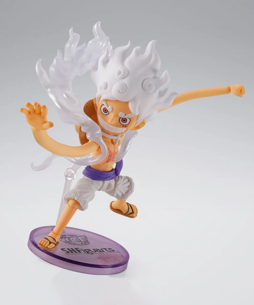 One Piece – Monkey D. Luffy Gear 5 - Action Figure World Collectable Figures x S.H.Figuarts 8 cm - immagine 2
