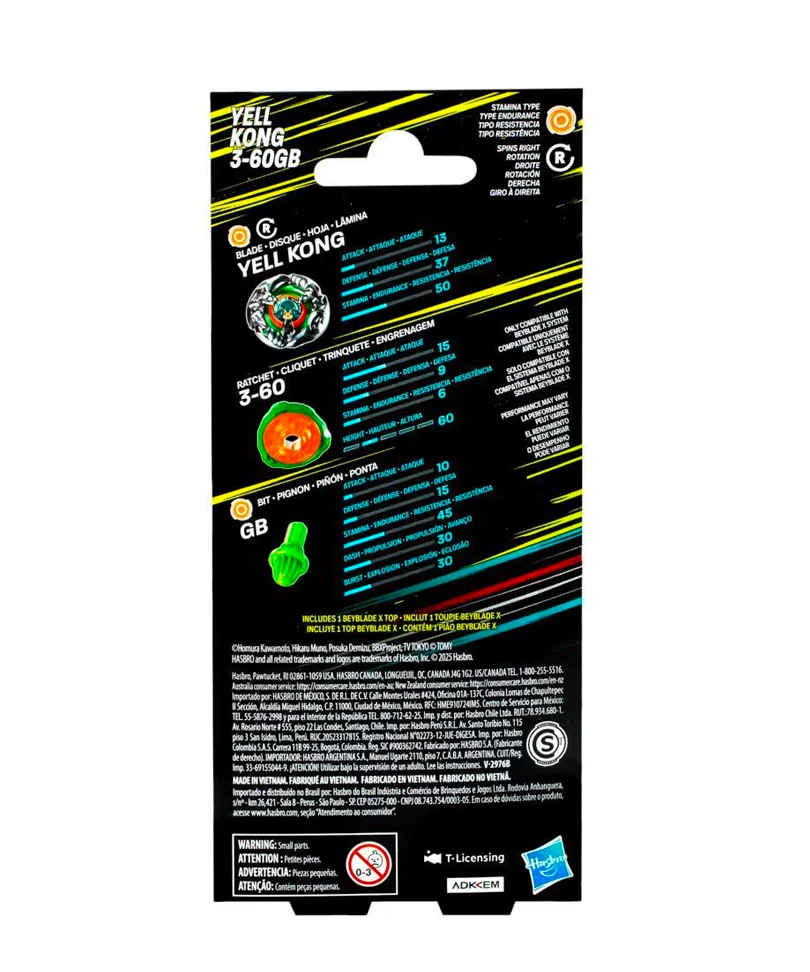 Beyblade X - Booster: Yell Kong 3-60GB - immagine 3