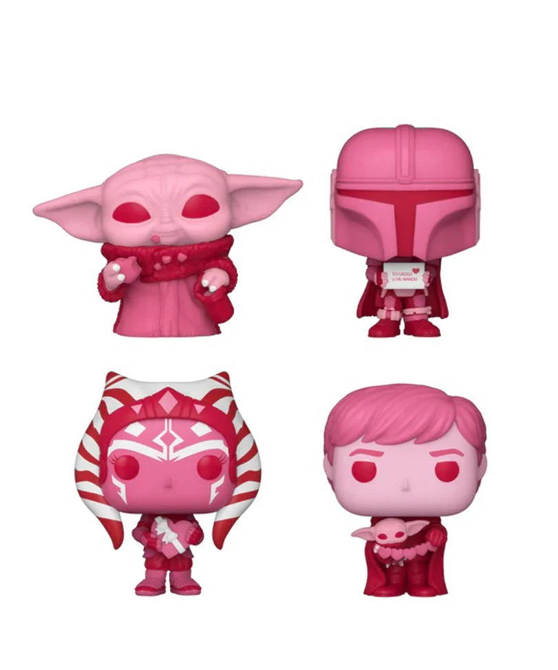 Ahsoka / Mandalorian / Luke Skywalker / Grogu 4-Pack Marvel Valentine Mystery Minis - immagine 3