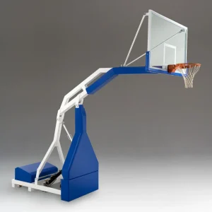 Impianto Basket Oleodinamico Manuale – Acciaio Verniciato Bianco – Tabellone Cristallo Safety 12mm – Certificato UNI-EN 1270 Impianto Basket Oleodinamico Manuale – Acciaio Verniciato Bianco – Tabellone Cristallo Safety 12mm – Certificato UNI-EN 1270