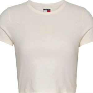 Tommy Hilfiger T Shirt Donna Slim Crop Tonal Tommy Hilfiger T Shirt Donna Slim Crop Tonal