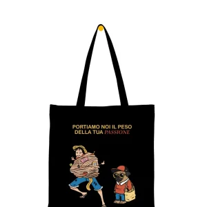 Tote Bag in Cotone Nera – Luffy & Joker Tote Bag in Cotone Nera – Luffy & Joker