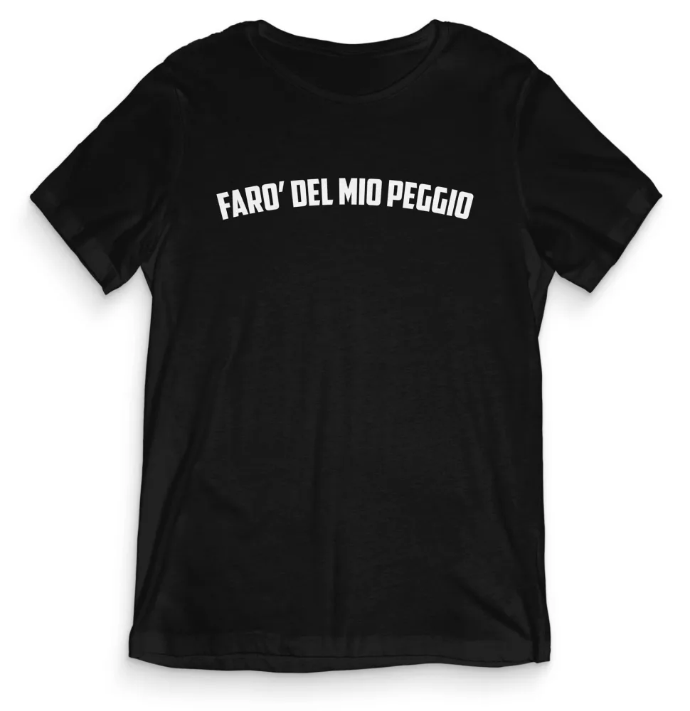 TeesBlitz T-Shirt divertente – Farò del mio peggio tee20-017
