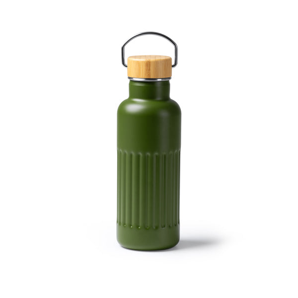 Borraccia Termica in Acciaio Inossidabile Riciclato 500ml – Coperchio in Bambù - immagine 3