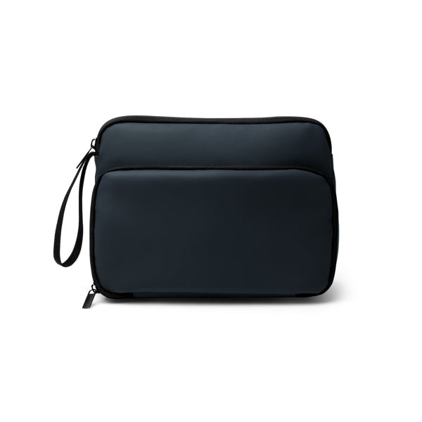 Necessaire Triangolare in Pelle PU – Lati Imbottiti, Tasche Mesh, Divisori Elastici e Doppia Zip - immagine 2