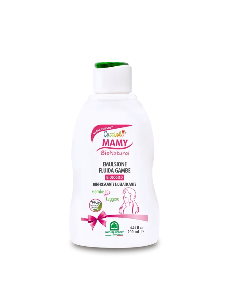 CUCCIOLO Mamy BIO Natural EMULSIONE FLUIDA GAMBE, Biologica - Rinfrescante e Defaticante - immagine 2