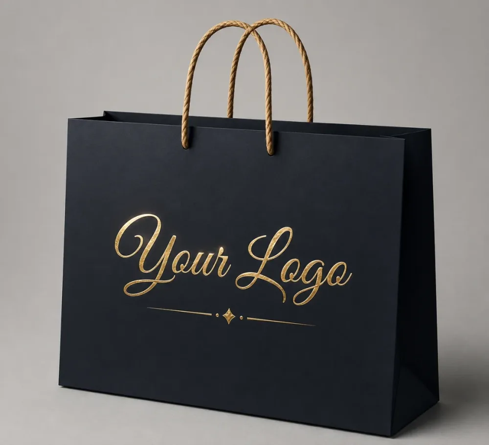 Shopper Maple – Carta Naturale Personalizzata con Manici Corti | Formato 41x32x12 cm