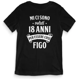 TeesBlitz tee23-006 – T-Shirt divertente – Mi ci sono voluti 18 anni