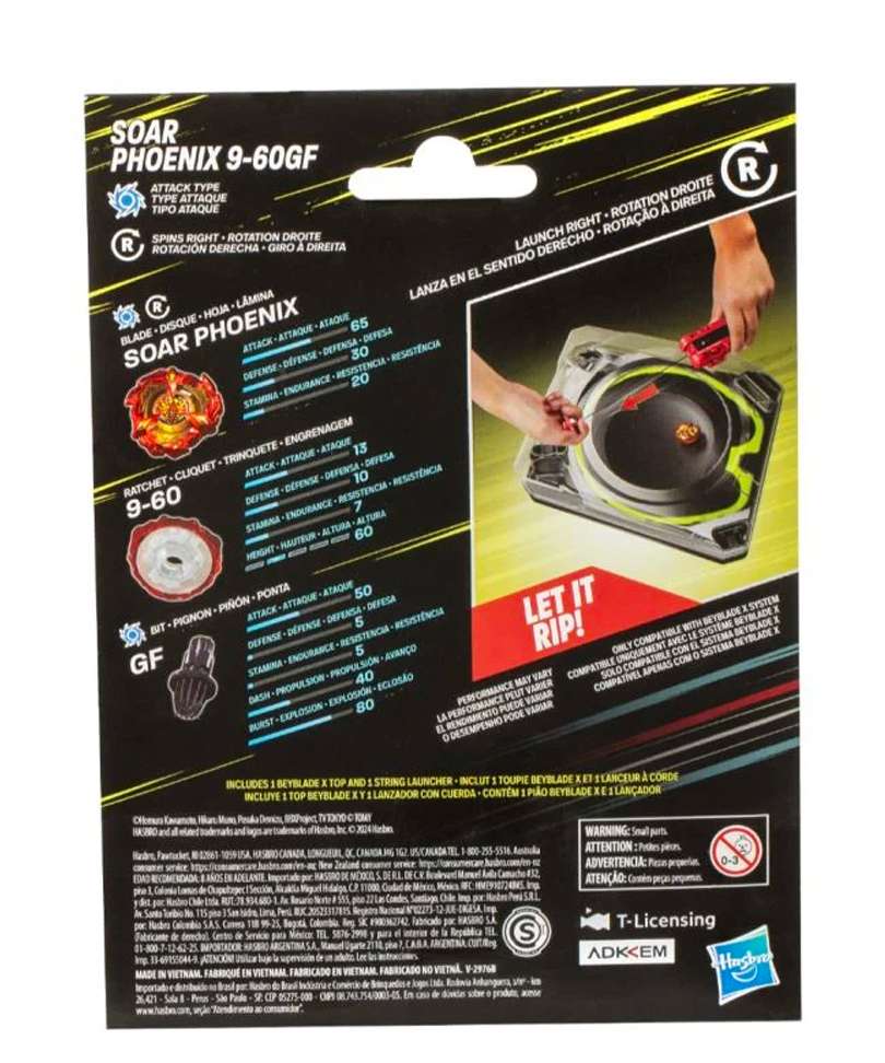 Beyblade X - Deluxe Launcher Soar Phoenix 9-60GF - immagine 2