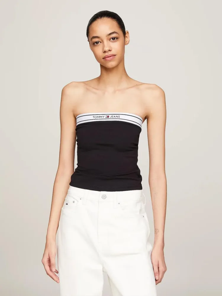 Tommy Hilfiger Top Donna Logo Taping Tube