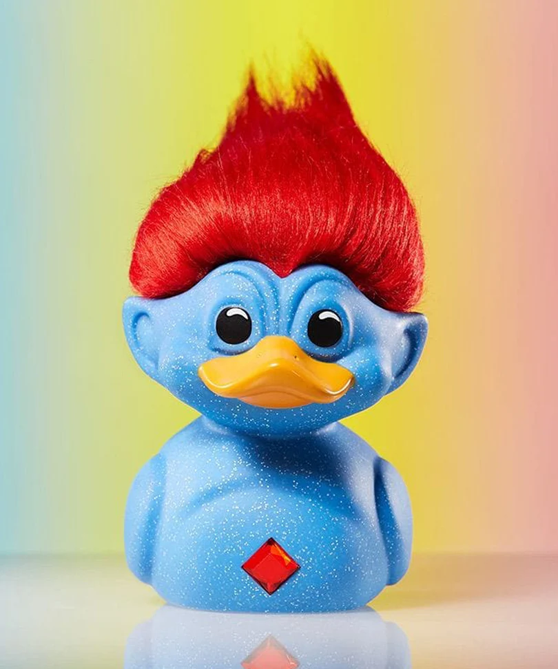 Trolls Glitter Blue Troll (Blue with Red Hair) TUBBZ Cosplaying Duck Collectable - immagine 3