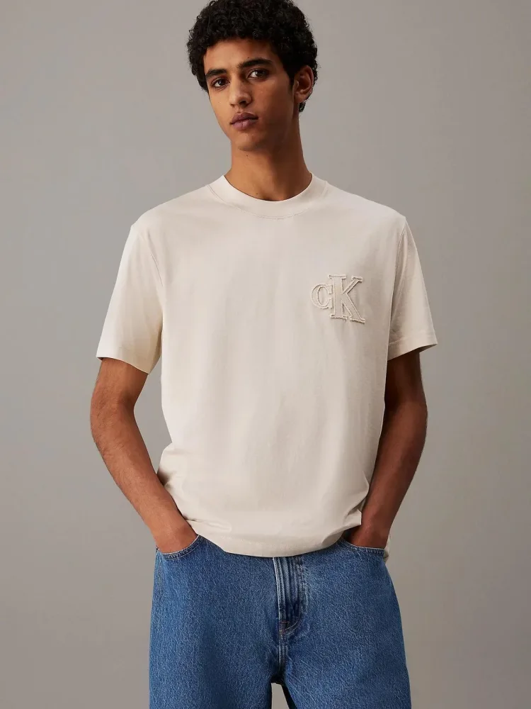 Calvin Klein T Shirt Uomo Ck Applique