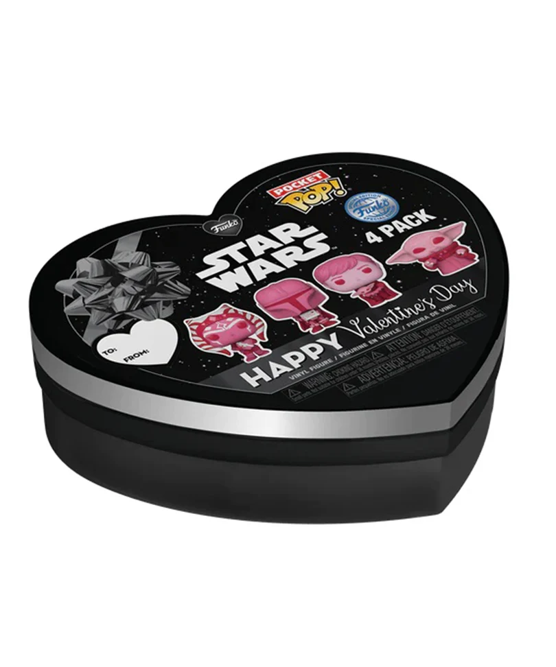 Ahsoka / Mandalorian / Luke Skywalker / Grogu 4-Pack Marvel Valentine Mystery Minis - immagine 2