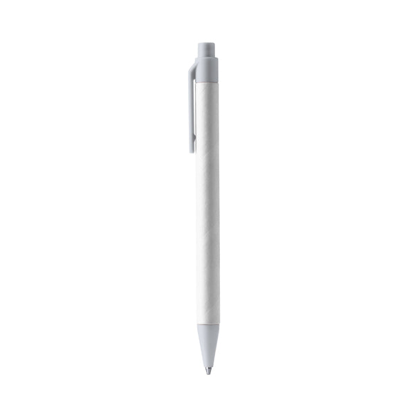 Penna a Scatto in Cartone Riciclato con Punta e Clip in ABS Riciclato | Inchiostro Blu - immagine 2