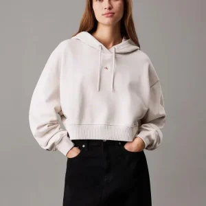 Calvin Klein Felpa Donna Woven Label Hoodie Calvin Klein Felpa Donna Woven Label Hoodie