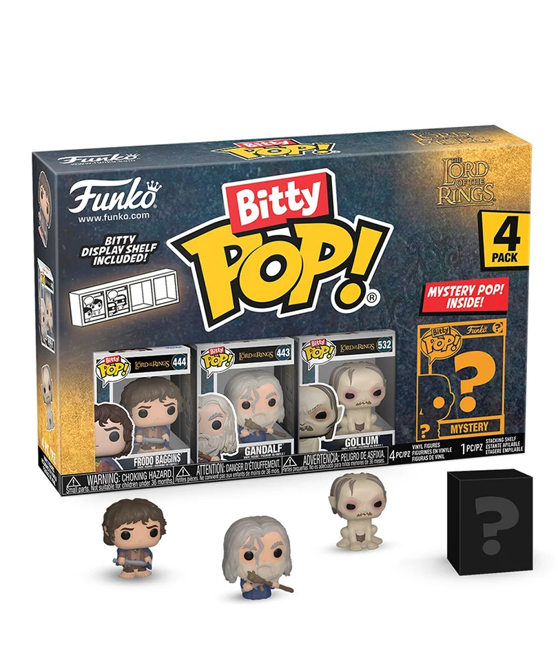 Frodo Baggins / Gandalf / Gollum / Mystery Bitty (4-Pack)