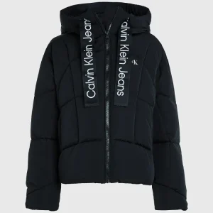 Calvin Klein Giacca Donna Logo Drawstring Puffer
