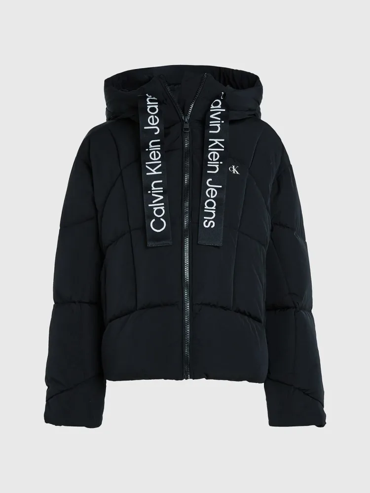 Calvin Klein Giacca Donna Logo Drawstring Puffer