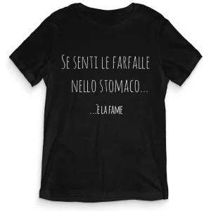 TeesBlitz tee145 – T-Shirt divertente – Se senti le Farfalle nello Stomaco è la Fame TeesBlitz tee145 – T-Shirt divertente – Se senti le Farfalle nello Stomaco è la Fame