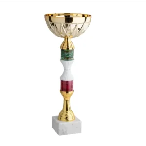 Coppa Multicolore Oro – Tazza Metallo Base Marmo Bianco Carrara Coppa Multicolore Oro – Tazza Metallo Base Marmo Bianco Carrara