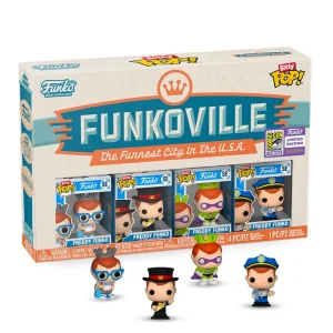 Freddy Funko as Police Officer / Freddy Funko as Ringmaster / Freddy Funko as Nerd / Freddy Funko as Superhero (4-Pack) Freddy Funko as Police Officer / Freddy Funko as Ringmaster / Freddy Funko as Nerd / Freddy Funko as Superhero (4-Pack)