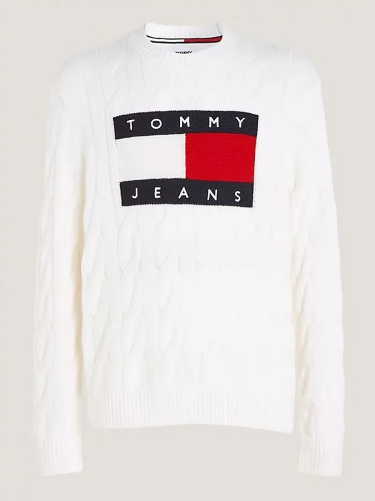 Tommy Hilfiger Maglia Uomo Tjm Rlx Flag Cable Sw